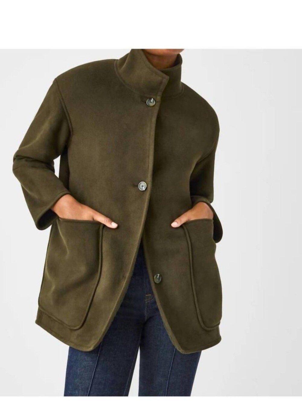 Reversible Suede Sherpa Jacket